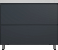 Style Line Тумба под раковину Манхэттен 100 Plus эмаль графит матовая – фотография-1